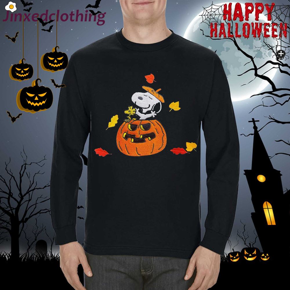 Pumpkin Snoopy Embroidered Halloween Sweatshirt Hoodie 